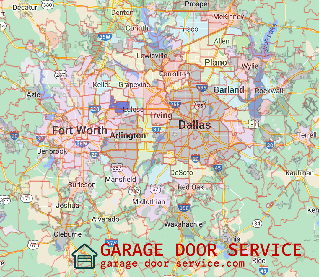 garage-door-service.com_fort_woth_dallas_metro_austin_texas_zip_code_map